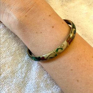 Vintage Cloisonné Bangle Bracelet